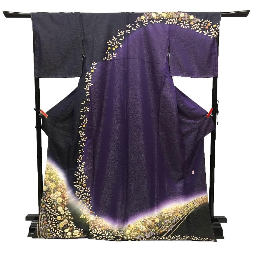 辻が花) 付け下げ 作家物 金箔